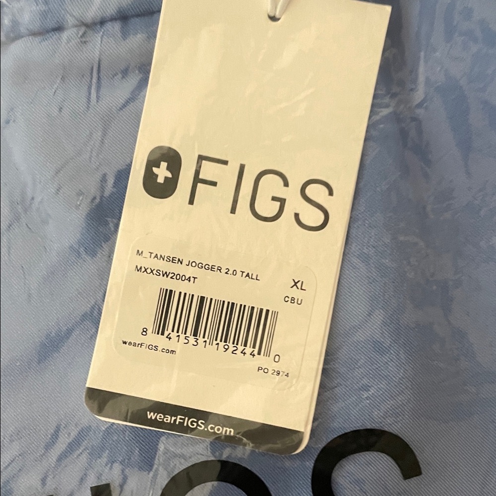 Figs Light Blue Medical Scrub Pants - Picture 2 of 3
